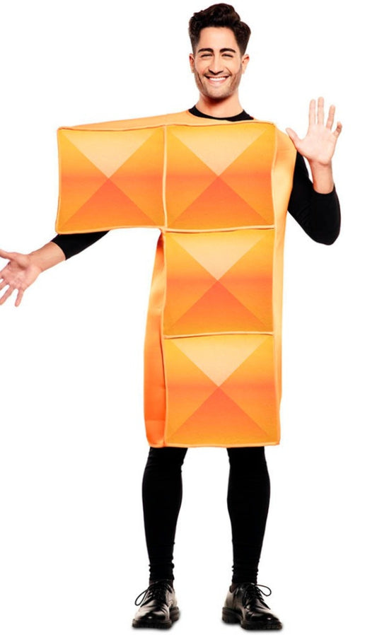 Disfraz de Tetris Naranja para adulto I Don Disfraz