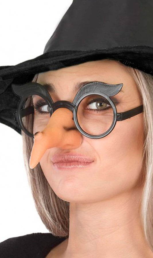 Óculos de Bruxa com Verruga