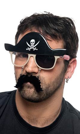 Óculos de Pirata com Bigode