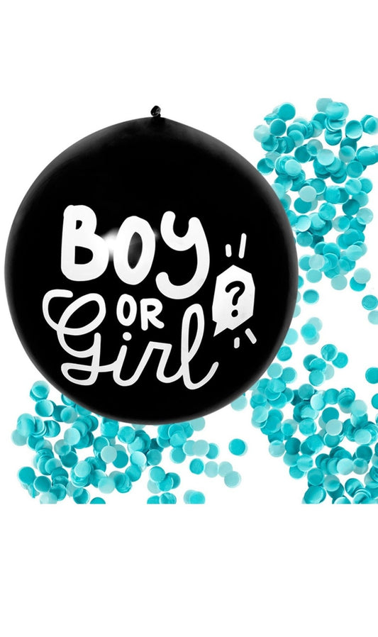 Balão de Confete Azul Gender Reveal Bebê