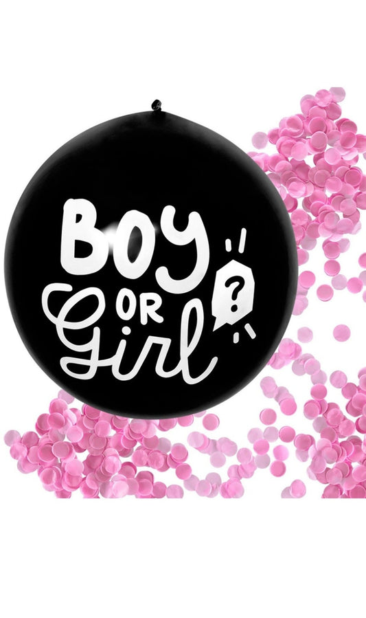 Balão de confete Rosa Gender Reveal bebê