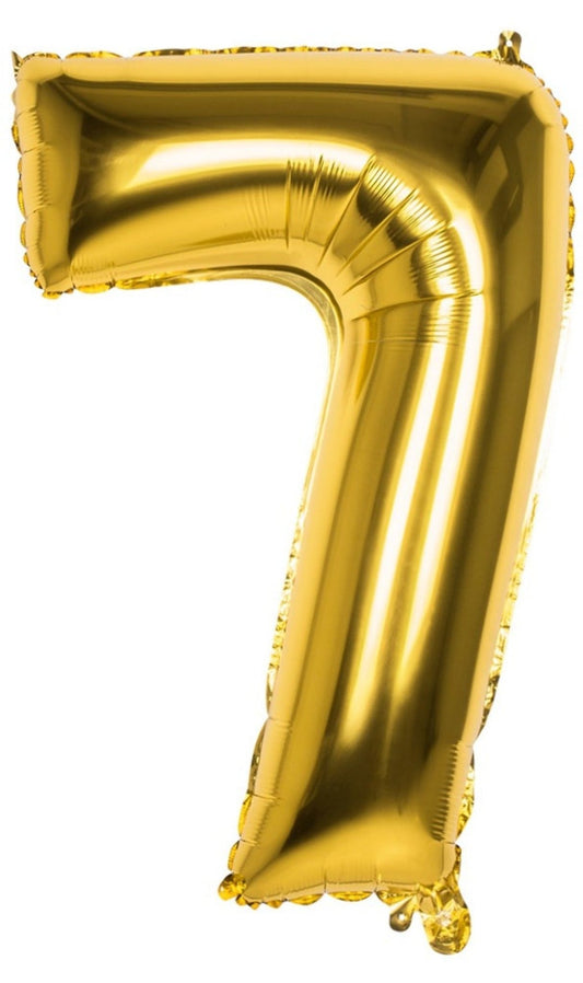 Balão Número 7 Dourado 86cm
