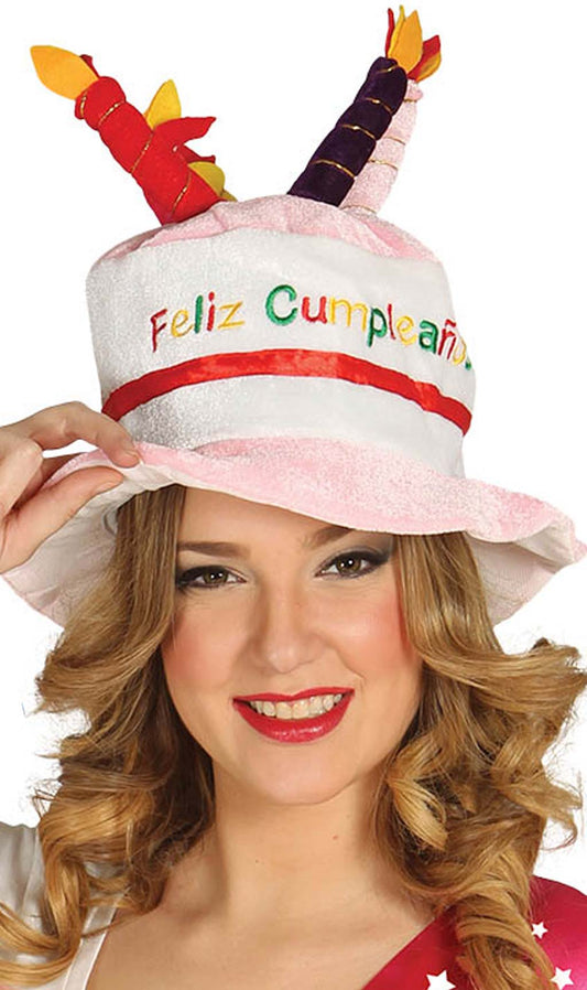 Gorro de Feliz Aniversário Rosa