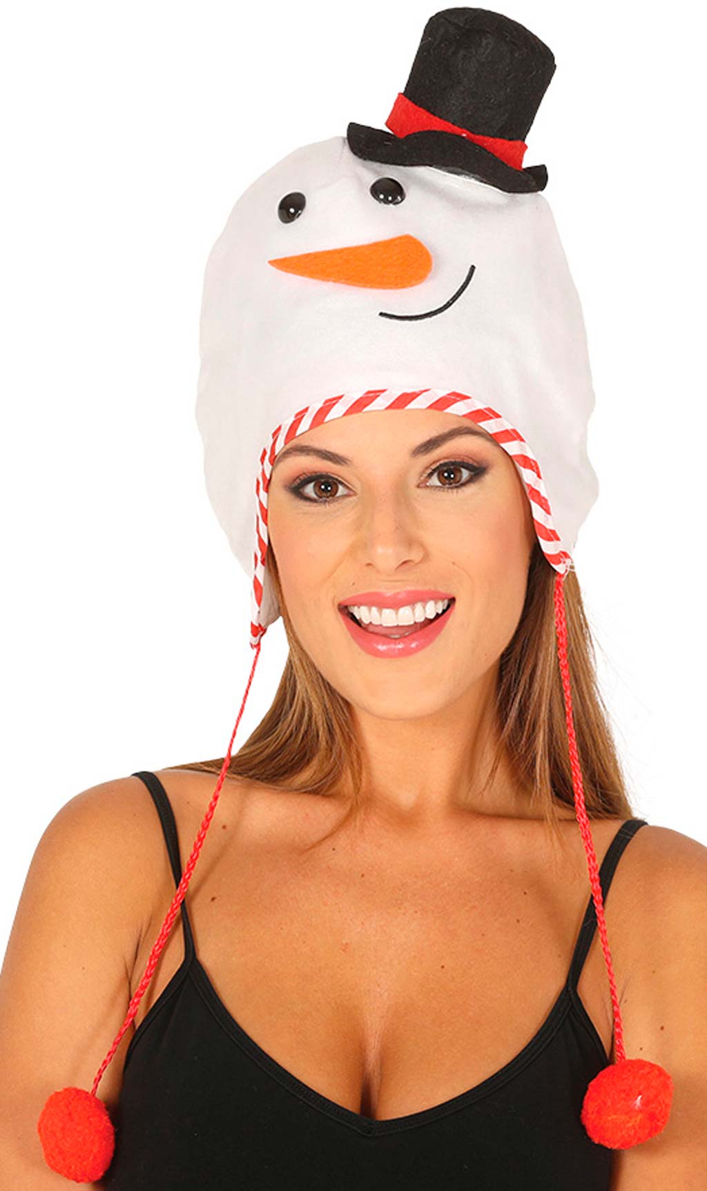 Gorro de Boneco de Neve com Bolas