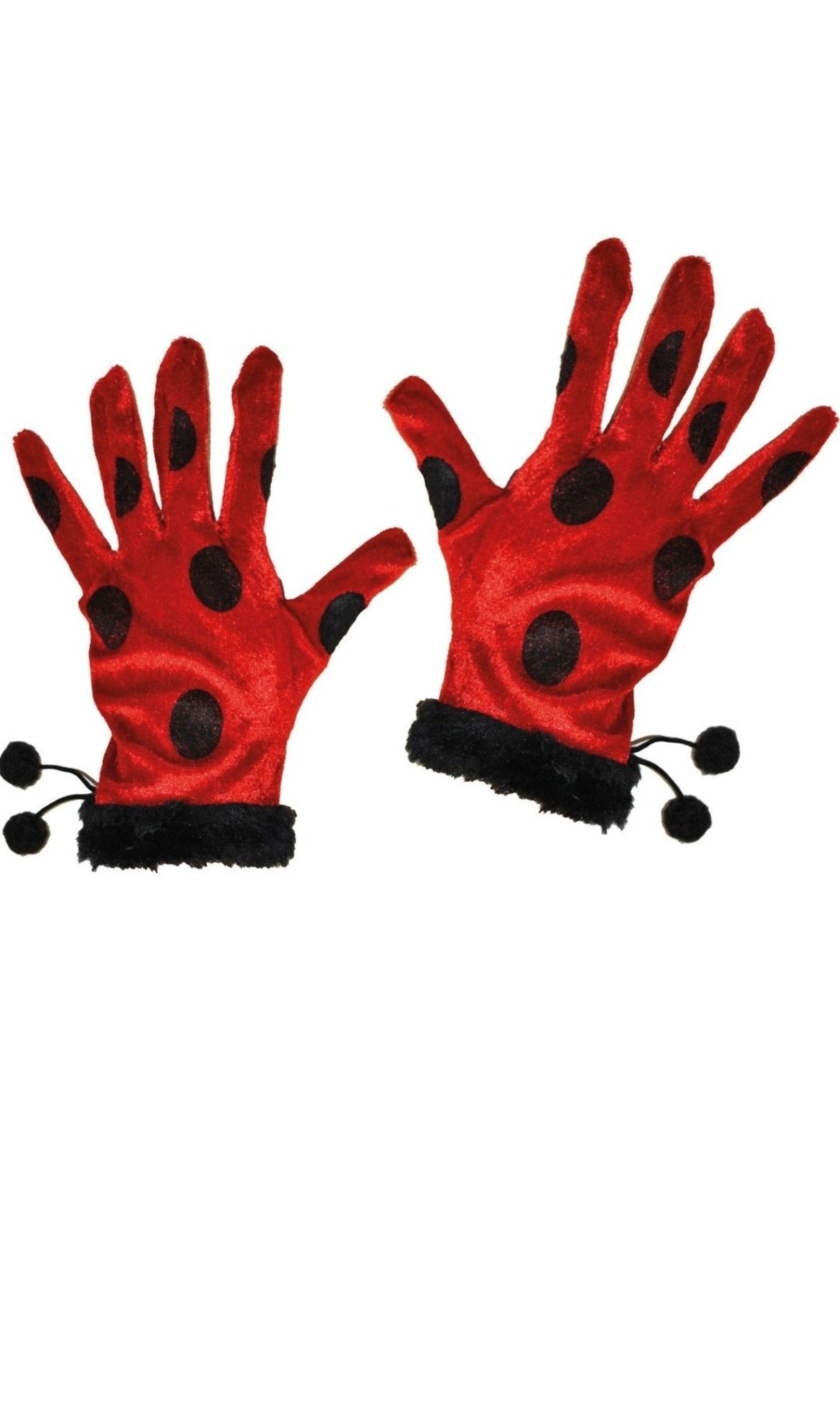 Luvas de Ladybug com Pompons