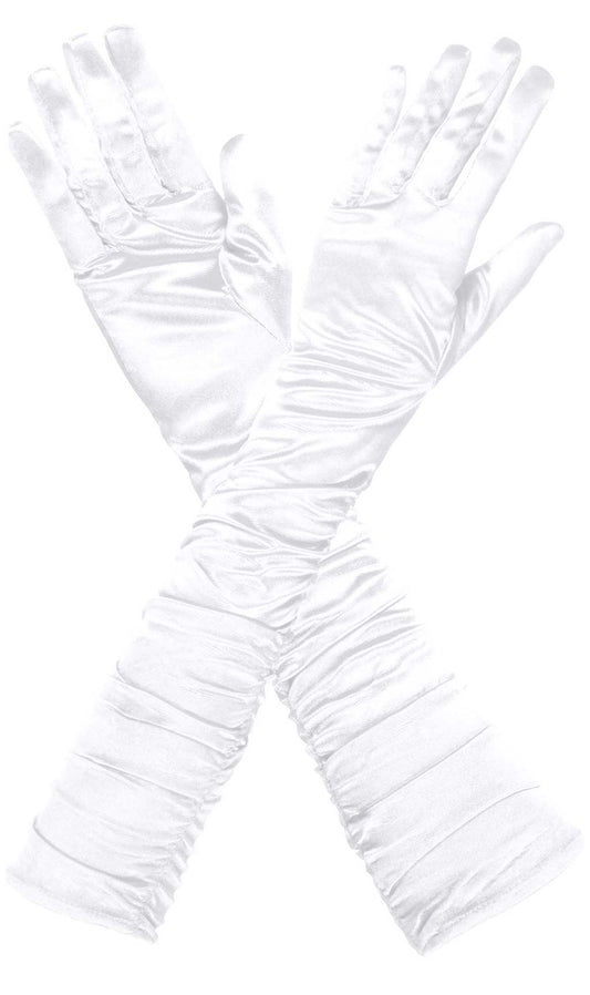 Luvas Drapeadas Brancas