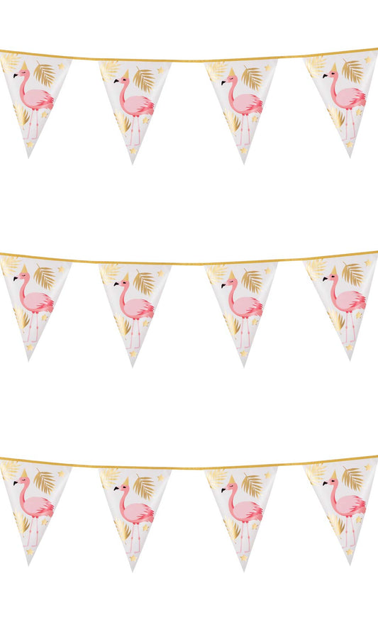 Grinalda de Flamingo Rosa