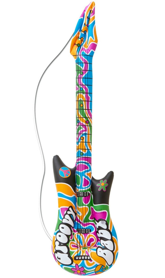 Guitarra de Hippie Colorida Insuflável