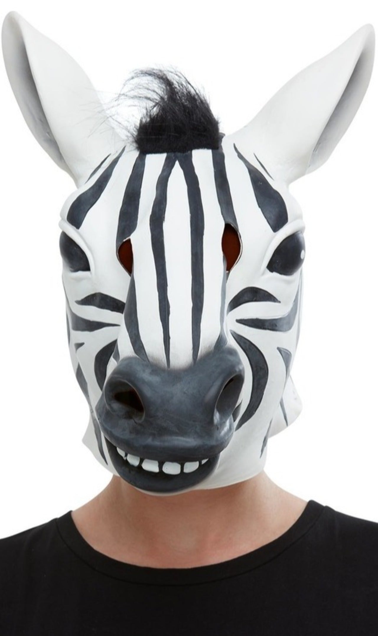 Máscara em latex de Zebra com Riscas