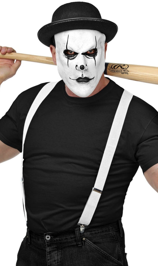 Máscara em latex de Mimo com Chapéu de coco