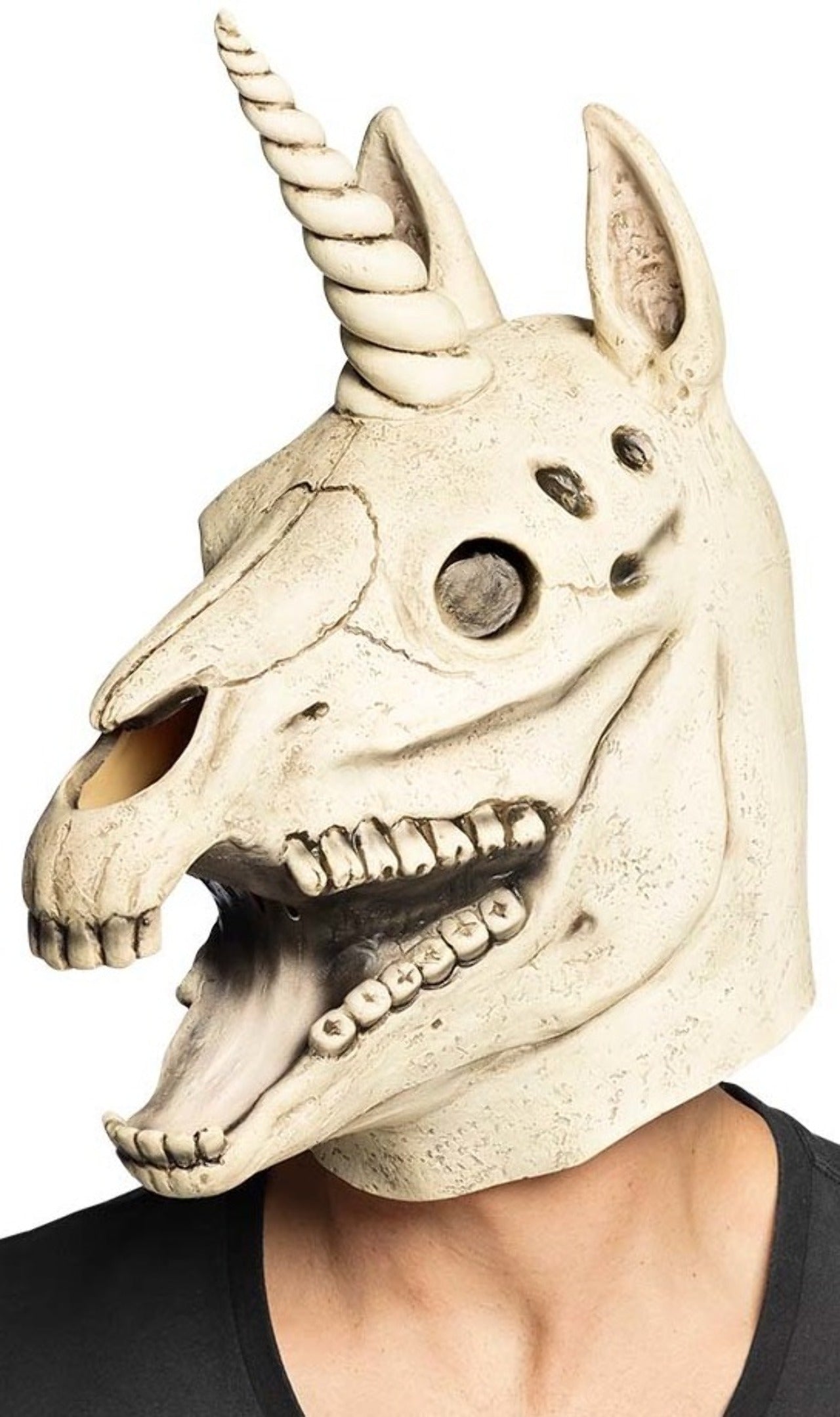 Máscara de Esqueleto de Unicórnio de Látex