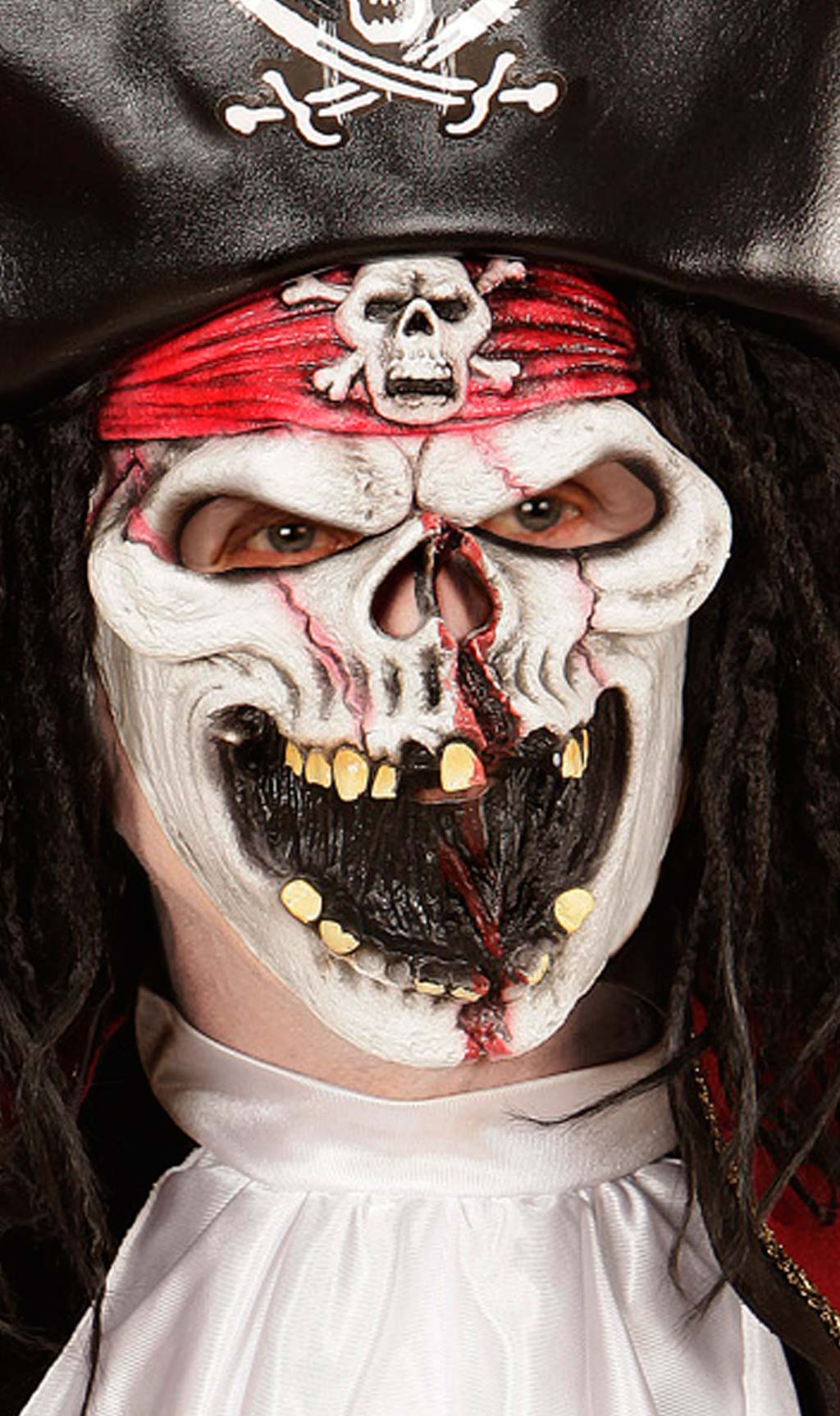 Máscara em latex de Pirata Fantasma para criança