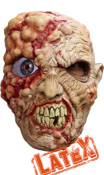 Máscara de Zombie Louco Animado em latex