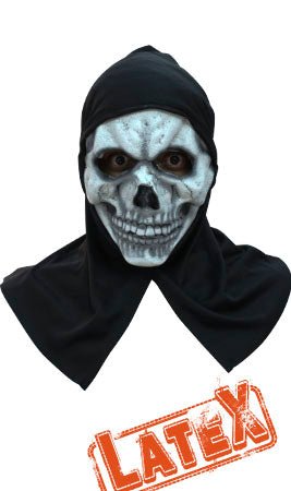 Máscara de latex de Esqueleto com Capuz