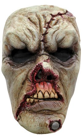 Máscara em latex de Zombie com Verruga