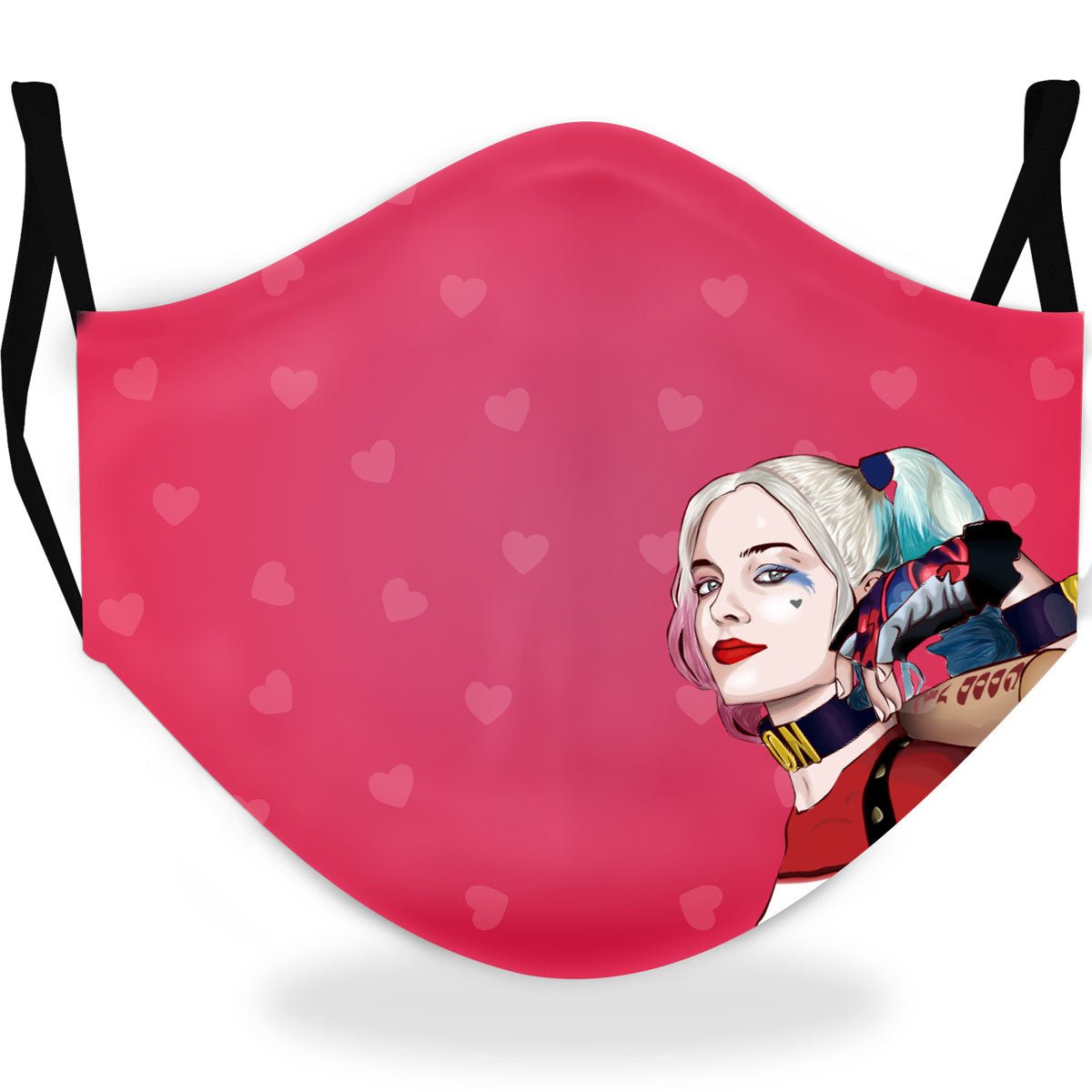 Mascarilla de Harley Quinn Roja infantil I Don Disfraz