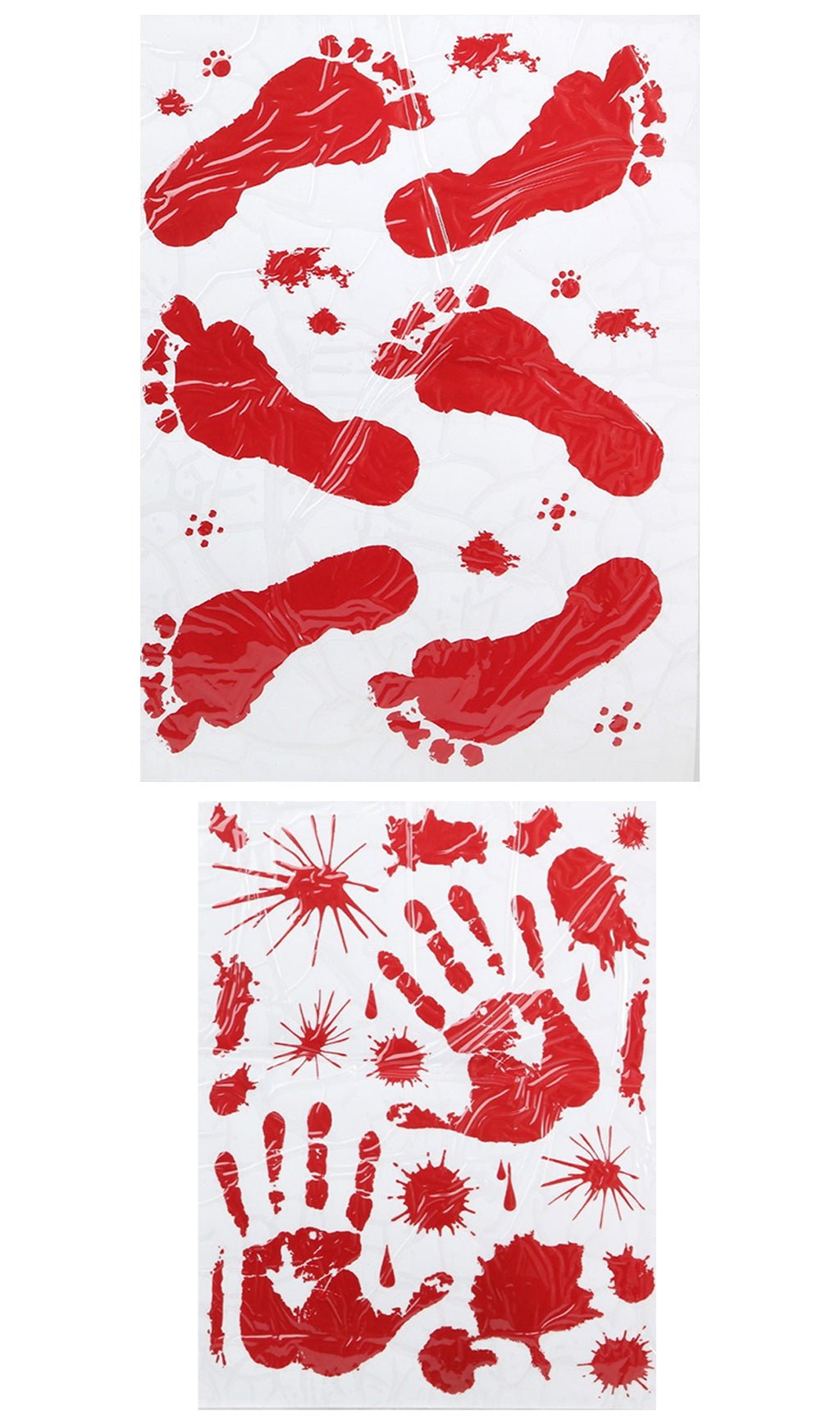 Pacote 2 Decorações de Pegadas Ensanguentadas