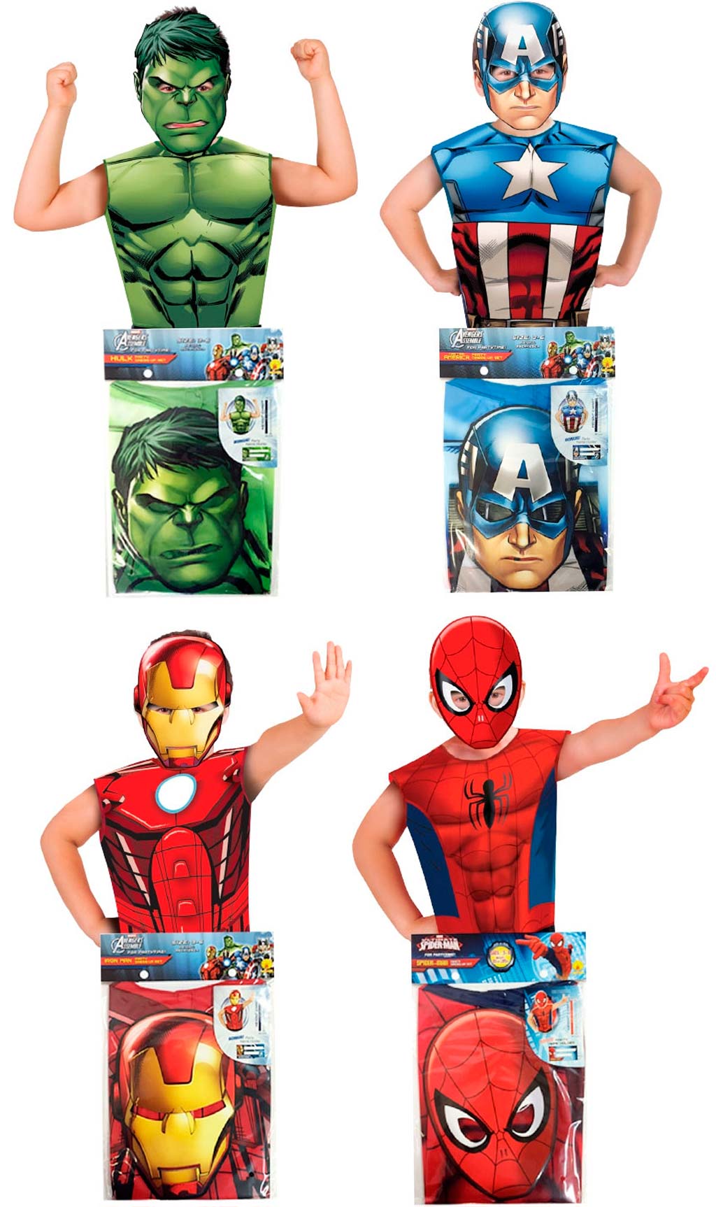 Conjunto de 4 Conjuntos de Super herói Avengers™ para criança