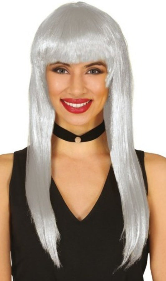 Peruca Branca com Cabelo Eco