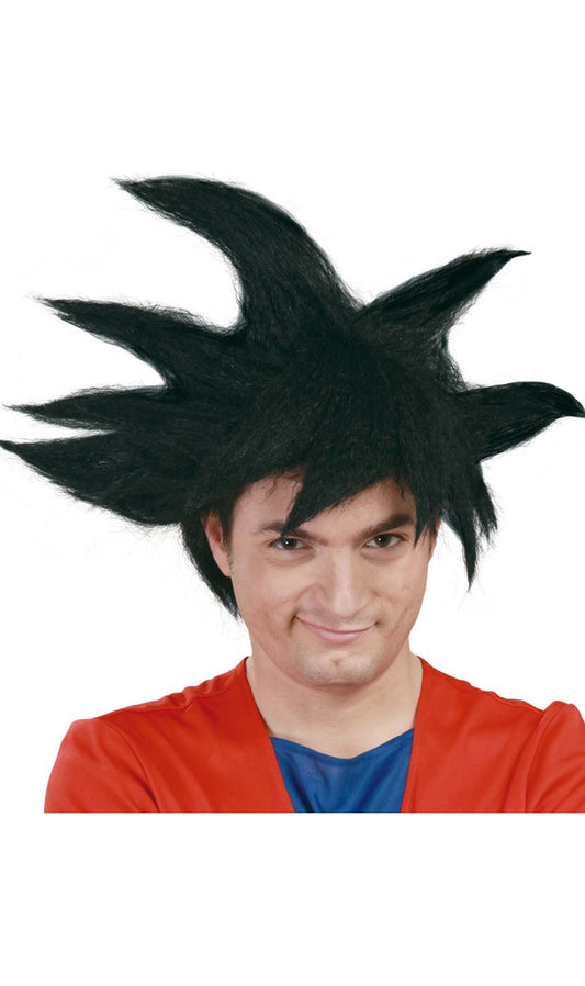 Peruca de Guerreiro Manga Preta