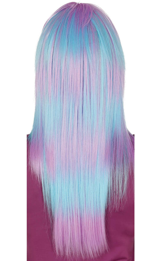 Peruca Comprida Azul e Violeta