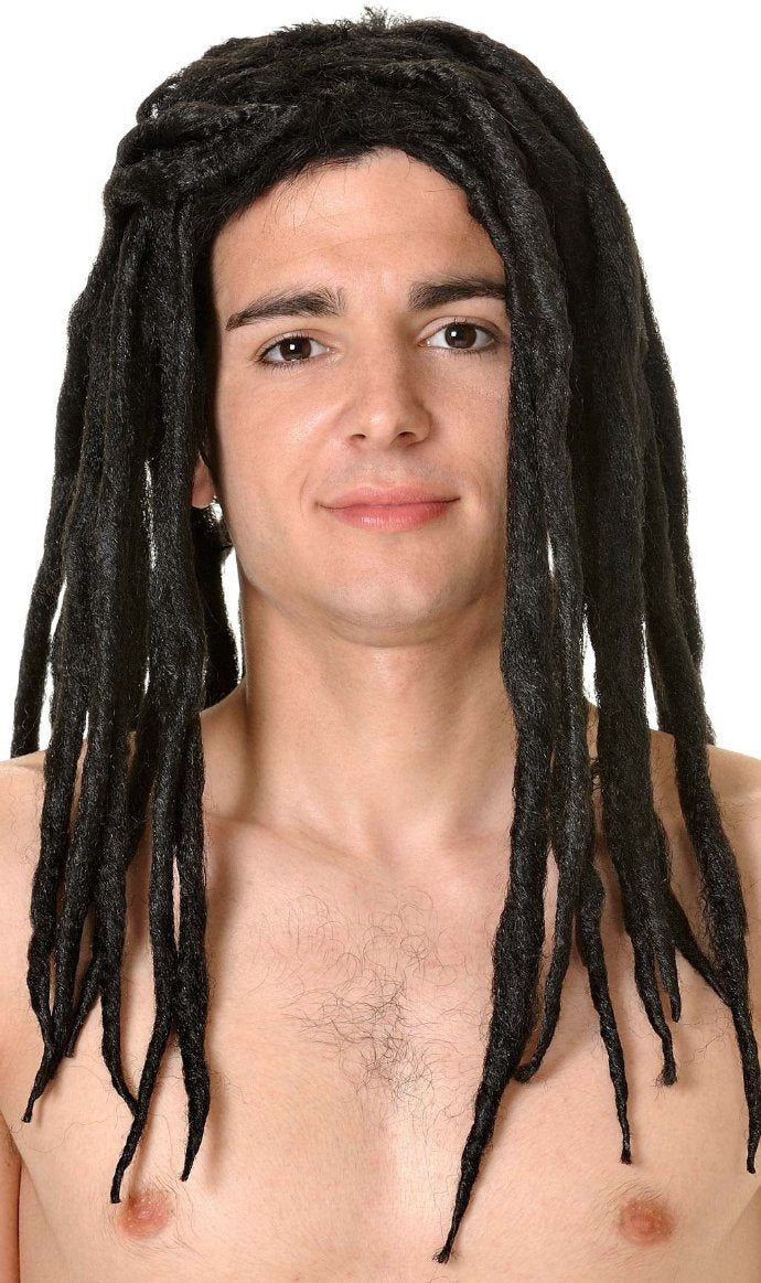 Peruca Preta com Rastas