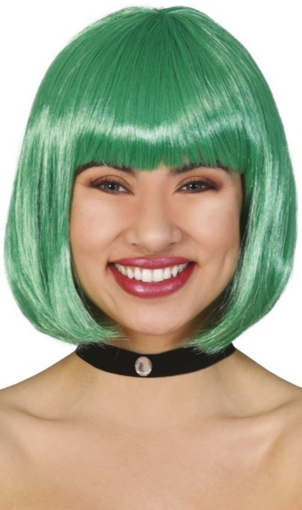 Peruca Verde Cabelo Médio