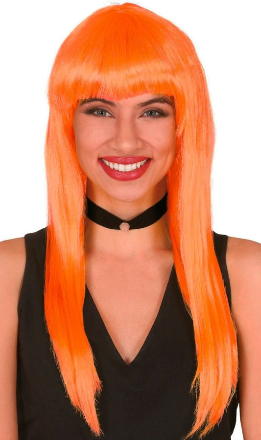 Peruca Laranja com Cabelo Eco