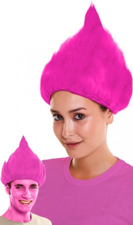 Peruca de Troll Rosa