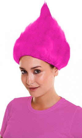 Peruca de Troll Rosa