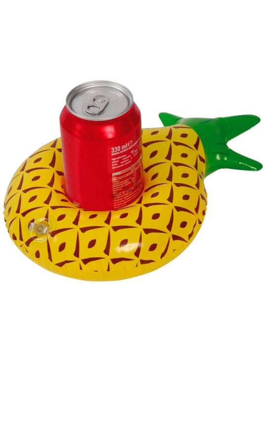 Porta-copos inflável de abacaxi