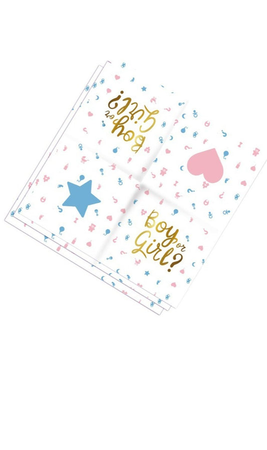 Guardanapos de Gender Reveal Bebê