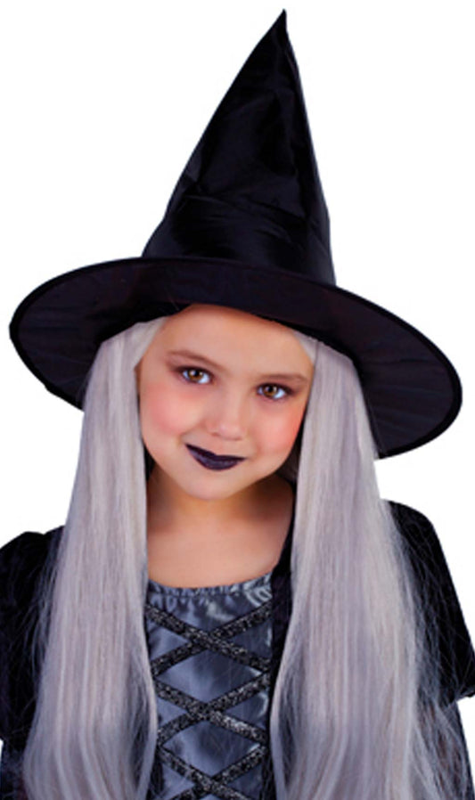 Chapéu de Bruxa com Pelo para criança