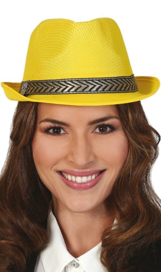 Chapéu amarelo de gângster