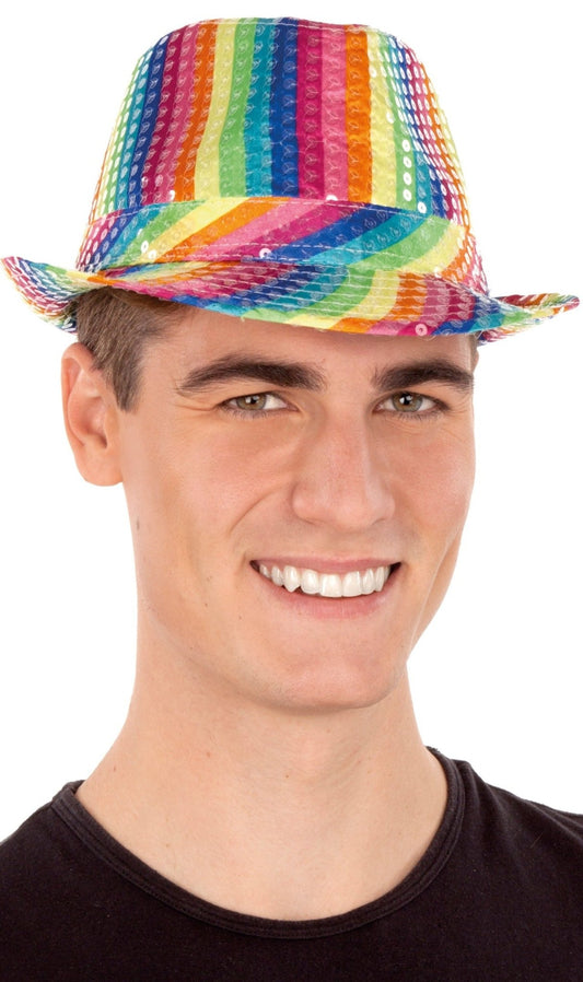 Chapéu de Lantejoulas Arco íris