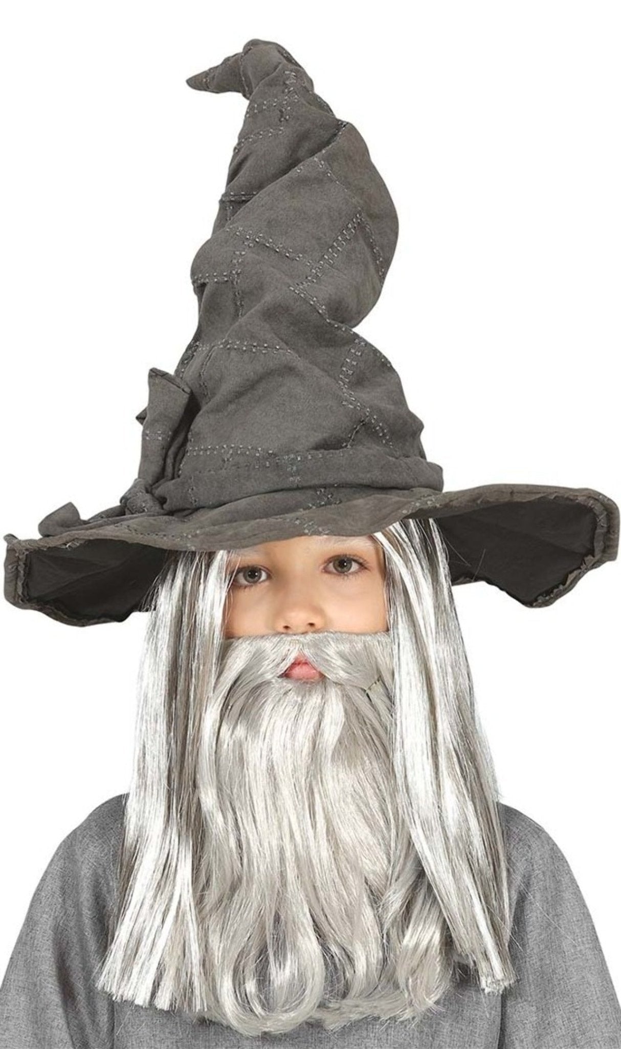 Chapéu de bruxo cinza infantil
