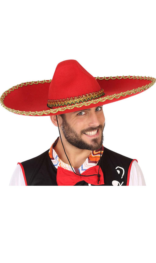 Chapéu de Mexicano Vermelho