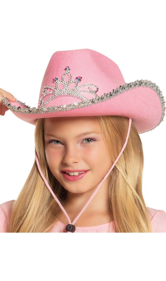 Chapéu de Cowboy Rosa para Criança