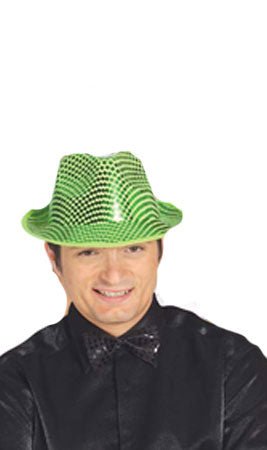 Chapéu de Gangster com Lantejoulas Coloridas 