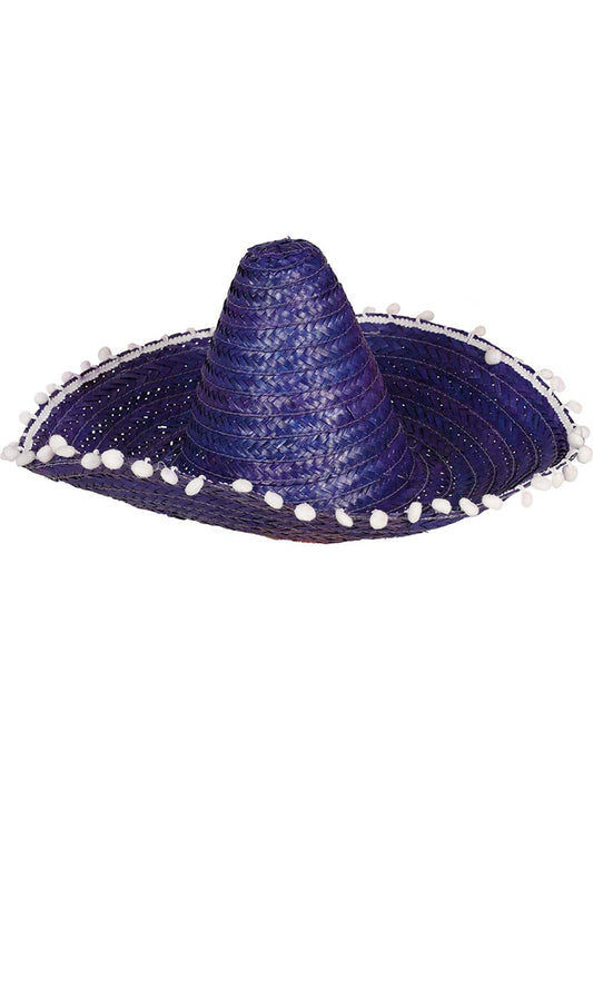 Chapéu Mexicano de Palha Azul