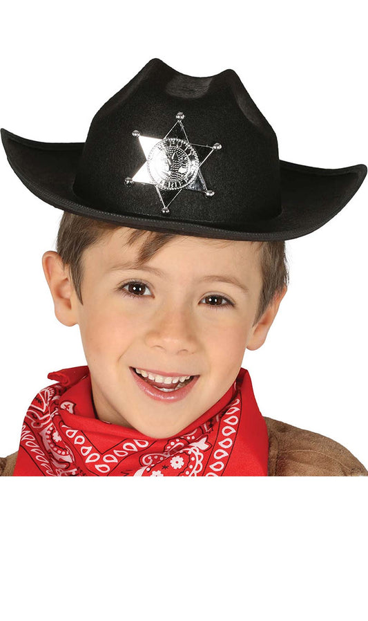 Chapéu de Xerife em Feltro para criança