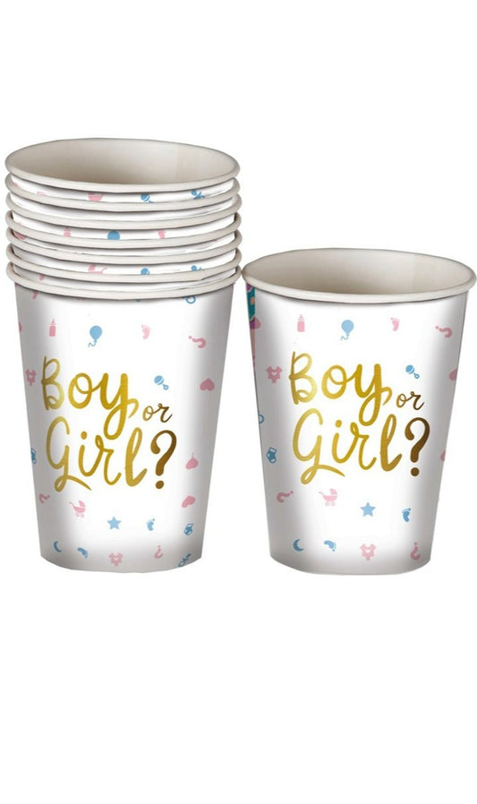 Copos de Gender Reveal bebê